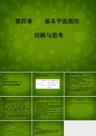 中学七年级数学上册 第四章 基本平面图形回顾与思考课件 (新版)北师大版 课件