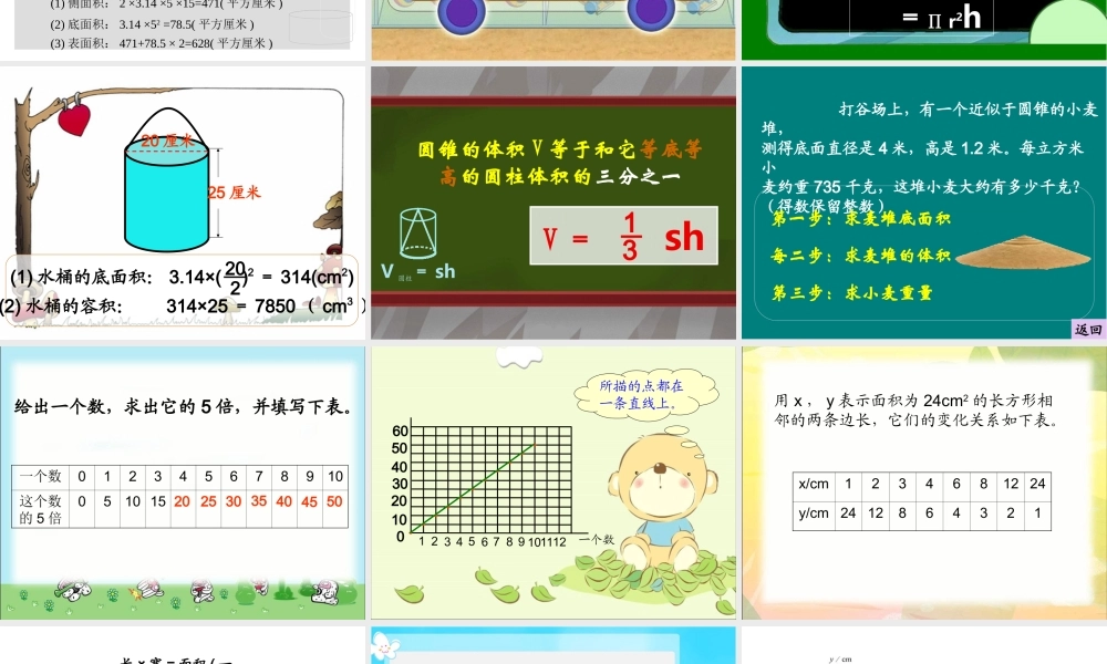 (北师大版)六年级下册数学课件_整理与复习