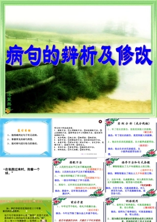 初中中考复习病句修改精品课件