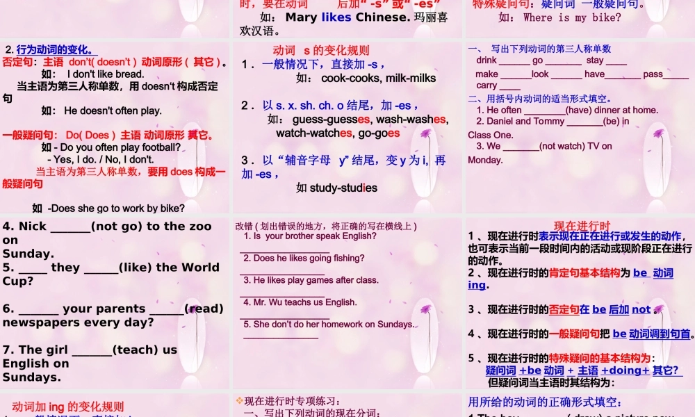 小学英语语法总复习(整理版)