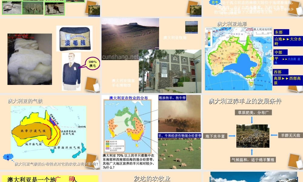 广东省珠海九中七年级地理 84(澳大利亚)课件(2) 课件