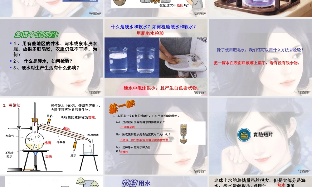 初三化学有关水的问题探究 课件