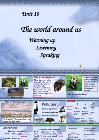 人教版高一英语Unit10 The world around us2 课件