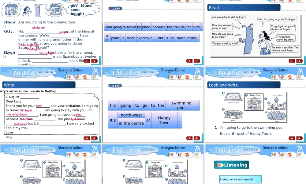 七年级英语上册 Module 4 Unit 1 Visiting relatives Workbook课件 上海牛津版 课件