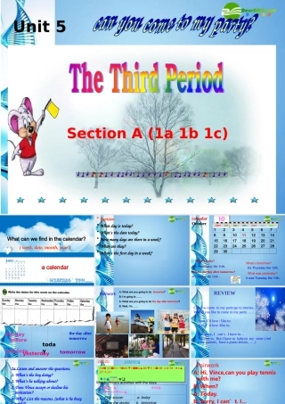 八年级英语上册 Unit 5 Can you come to my party period 3课件 人教新目标版 课件