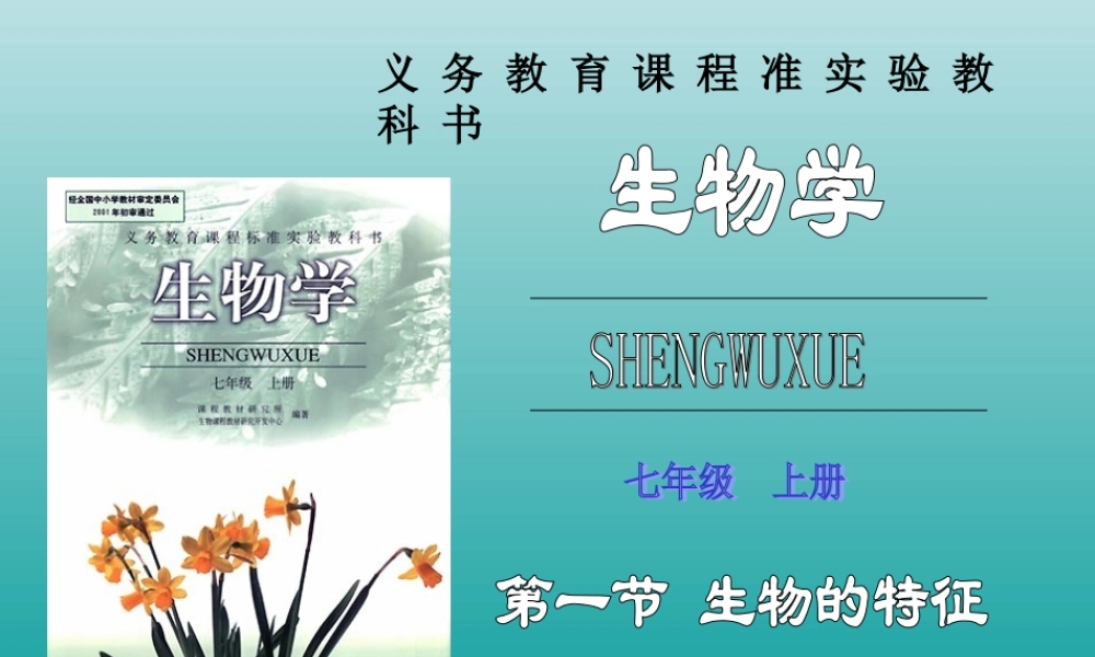 七年级生物生物的特征课件 新课标 人教版 课件