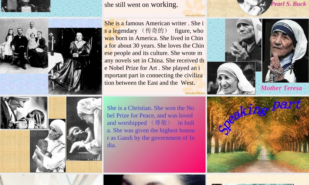 人教版高一英语Unit17 Great women课件