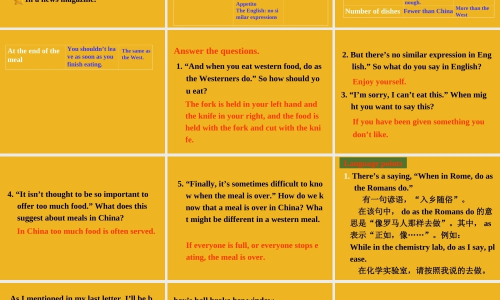 九年级英语下册 Module 7 Unit 2 Knives and forks are used for most food课件 外研版 课件