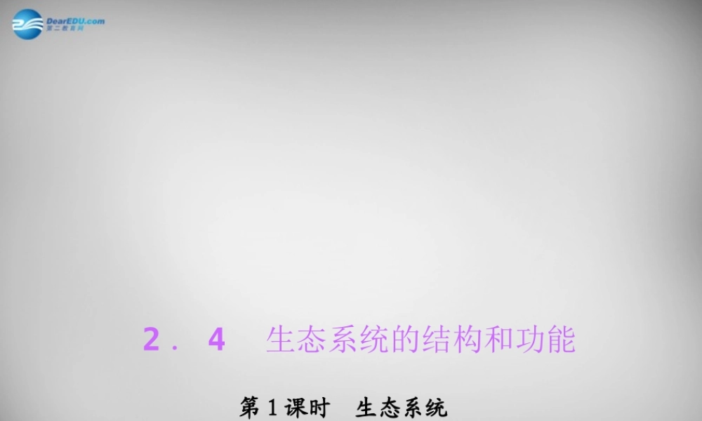 九年级科学下册 241 生态系统习题课件 浙教版 课件