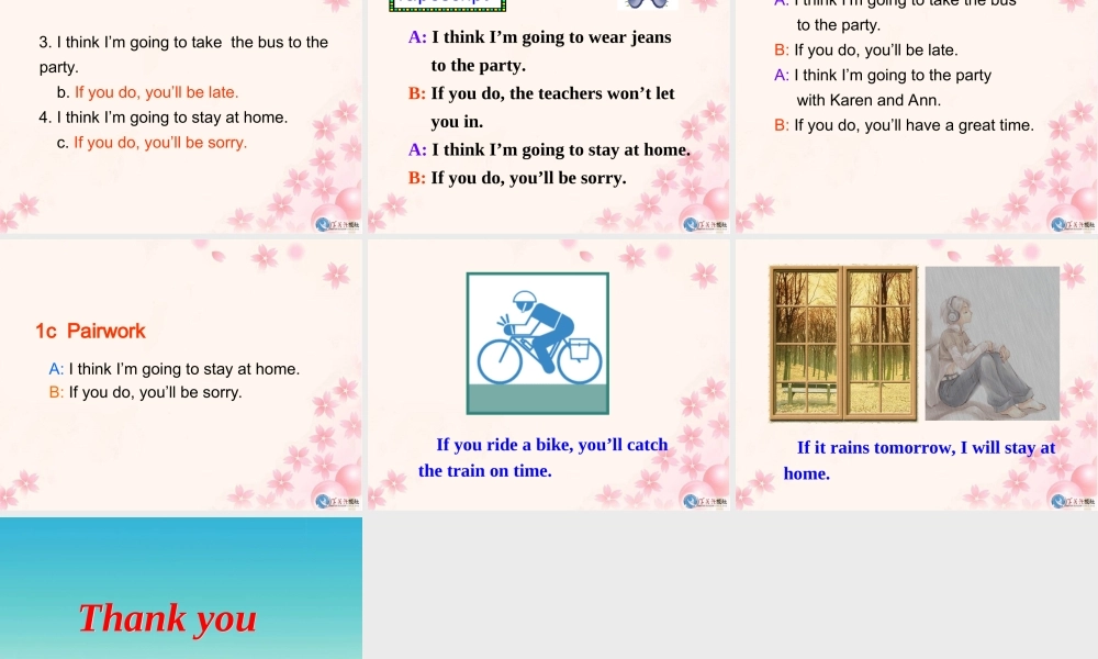 八年级英语下册 IF YOU GO TO THE PARTY YOU_LL HAVE A GOOD TIME课件 人教新目标版 课件