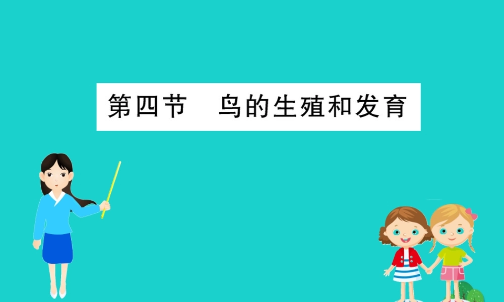 八年级生物下册 7.1.4 鸟的生殖和发育习题课件(新版)新人教版 课件