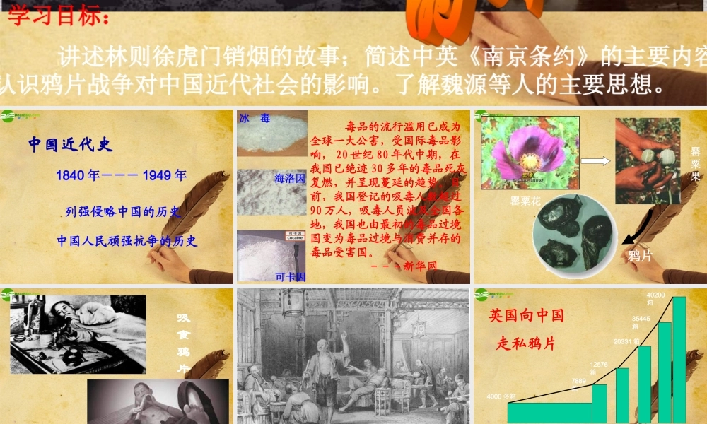 八年级历史上册 第1课(鸦片战争的烽烟)课件 人教新课标版 课件