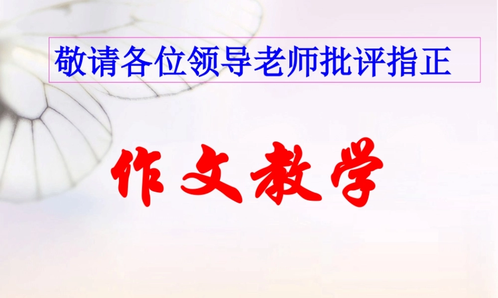 八年级语文 在记叙文中写出独特的体察和感悟课件