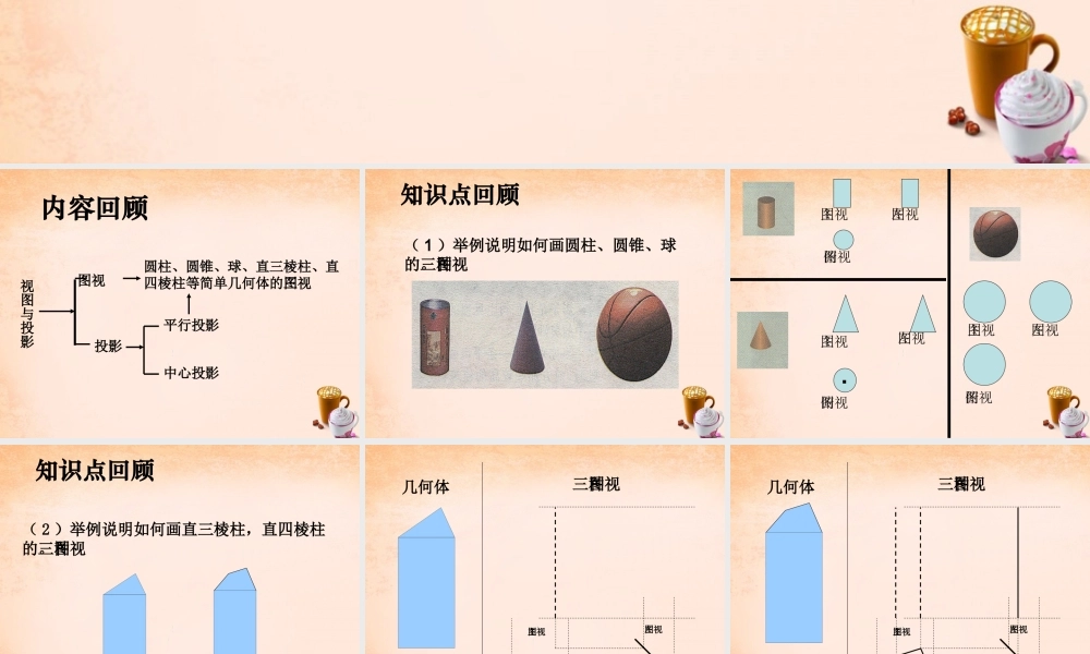 九年级数学下册 第29章 投影与视图复习课件2 (新版)新人教版 课件