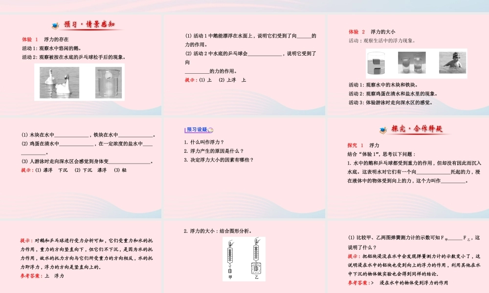 八年级物理下册 第十章 第1节 浮力课件 (新版)新人教版 课件