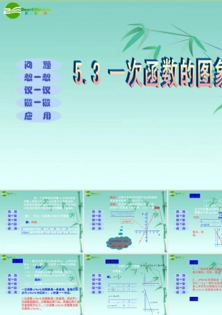 八年级数学上册 5.3 一次函数的图像课件 苏教版 课件