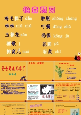 七年级语文上册(爸爸的花儿落了)课件(3) 冀教版 课件