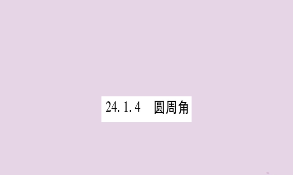 九年级数学上册 第二十四章 圆 241 圆的有关性质 2414 第1课时作业课件 (新版)新人教版 课件