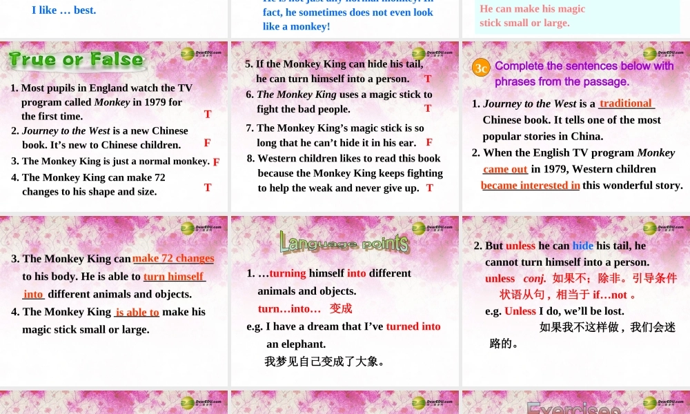 八年级英语下册 Unit 6 An old man tried to move the mountains 3a-3c课件 (新版)人教新目标版 课件