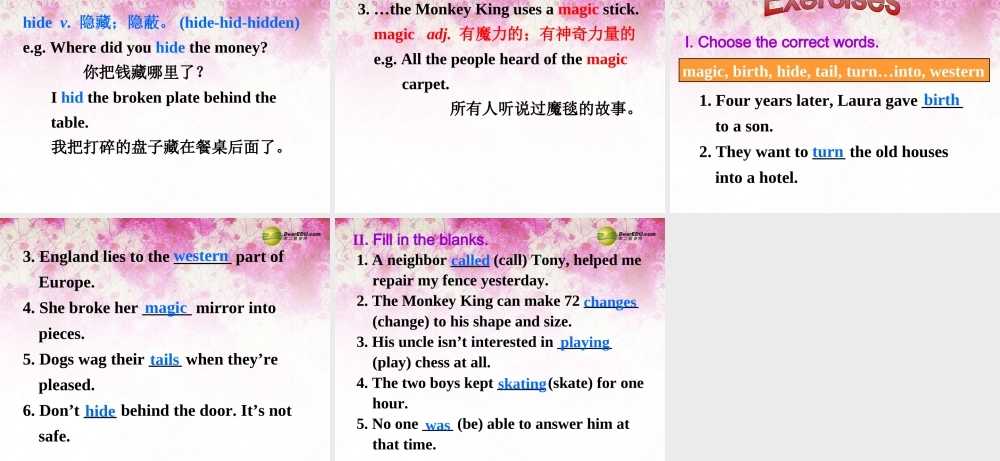 八年级英语下册 Unit 6 An old man tried to move the mountains 3a-3c课件 (新版)人教新目标版 课件