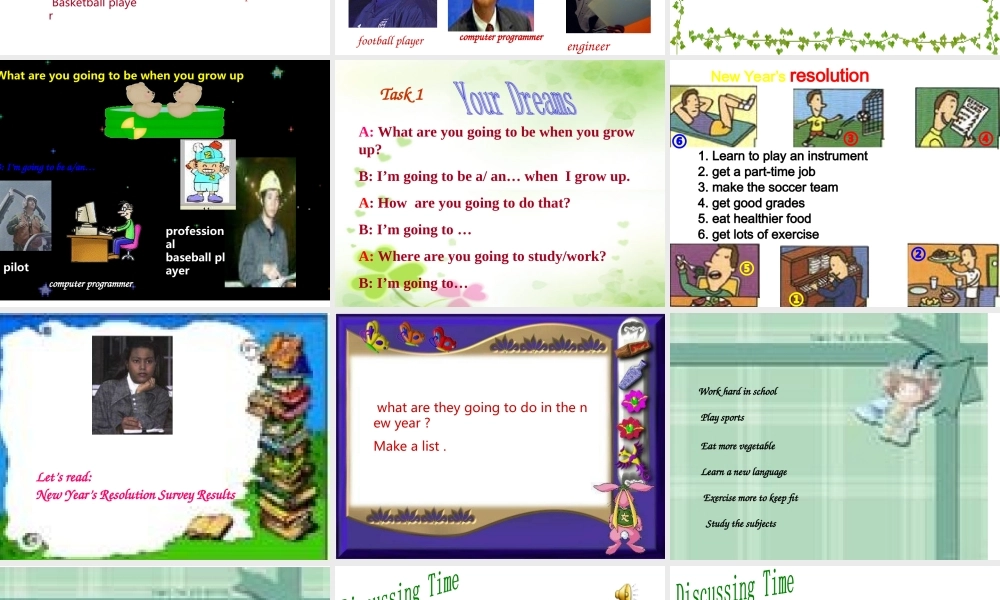 八年级英语unit10 I am going to be a basket ball player课件人教版 课件