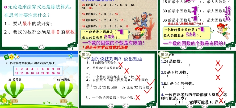 五年级下册第二单元，因数和倍数，因数的教学课件