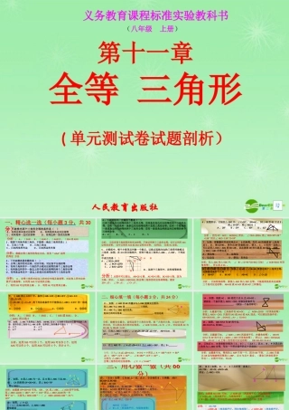 八年级语文上册 第十一章第2次测验试卷讲析 人教新课标版 课件