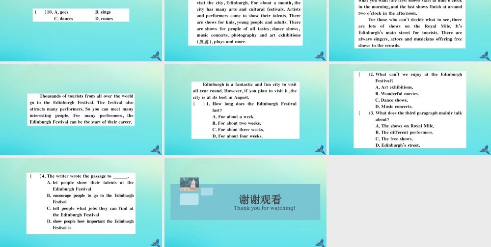 九年级英语全册 Unit 2 I think that mooncakes are delicious(第1课时)习题课件 (新版)人教新目标版 课件