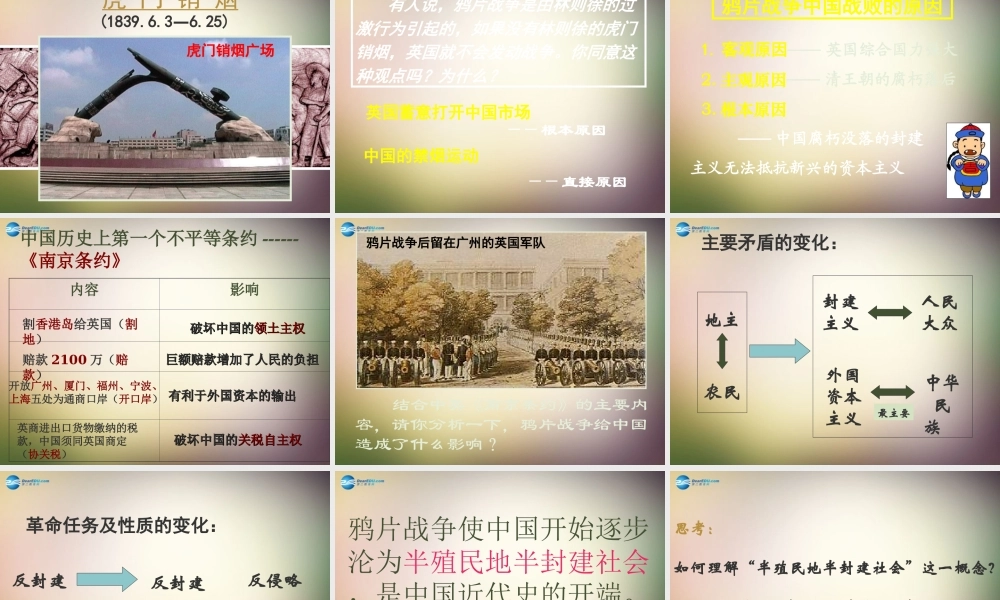 八年级历史上册 第1课 鸦片战争课件 新人教版 课件