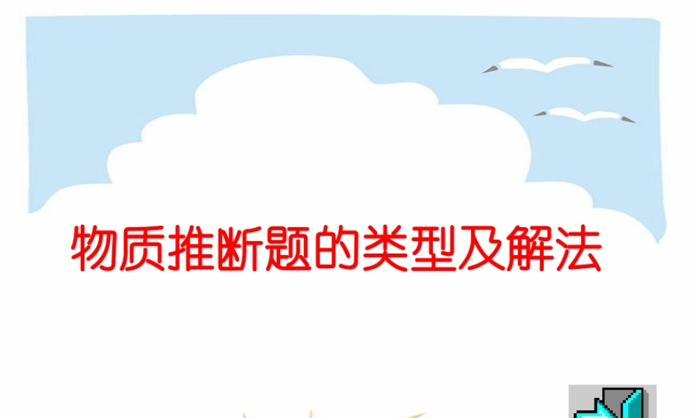 人教版中考化学物质推断题的类型及解法 试题