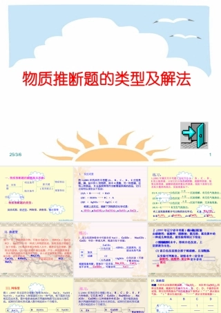 人教版中考化学物质推断题的类型及解法 试题