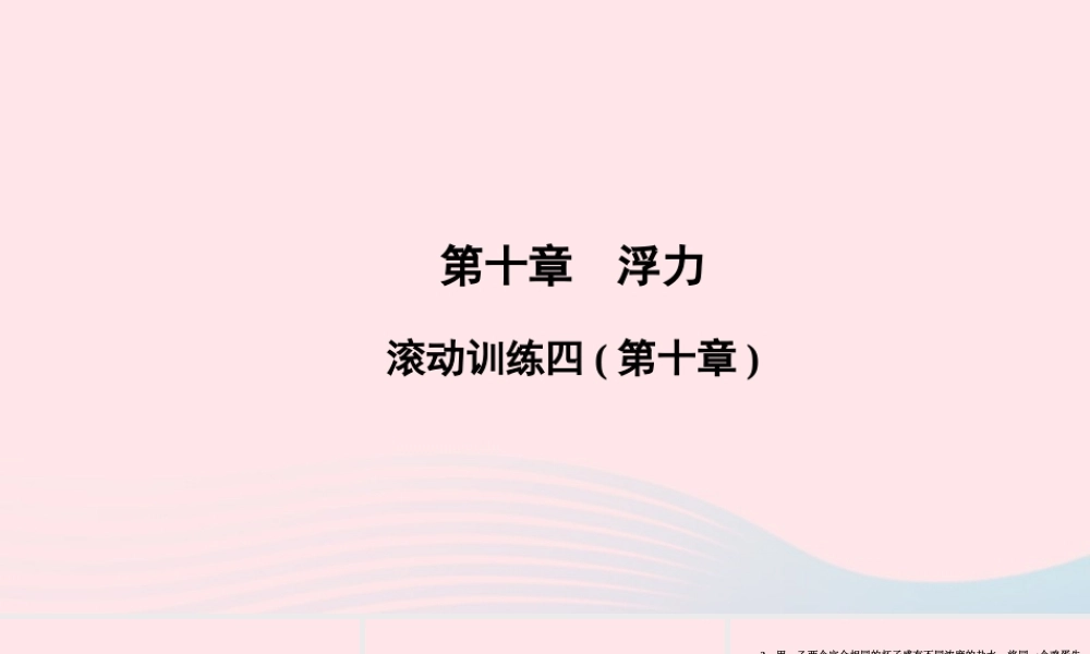八年级物理下册 第10章 浮力滚动训练四课件 (新版)新人教版 课件