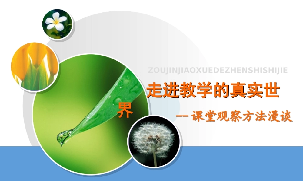 --课堂观察方法漫谈[1]