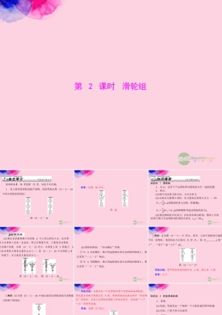 九年级物理上册 第十三章 力和机械 五(其他简单机械)第2课时 滑轮组课件 人教新课标版 课件