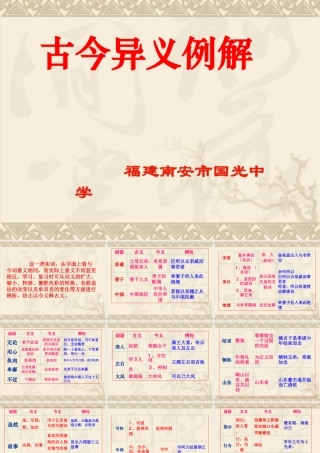 古今异义例解 人教版 课件