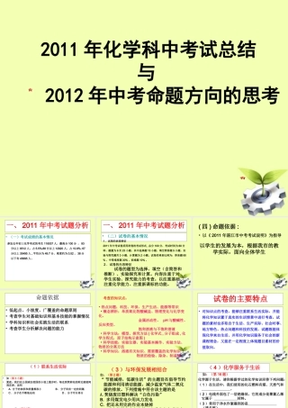 化学化学中考复习研讨会 命题方向的思考课件 人教新课标版 课件