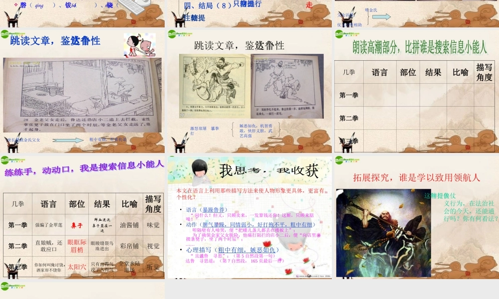 七年级语文下册 (鲁提辖拳打镇关西)课件 鄂教版 课件