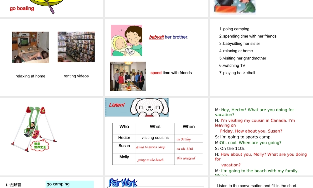 八年级英语上Unit3 SectionA课件5人教版 课件