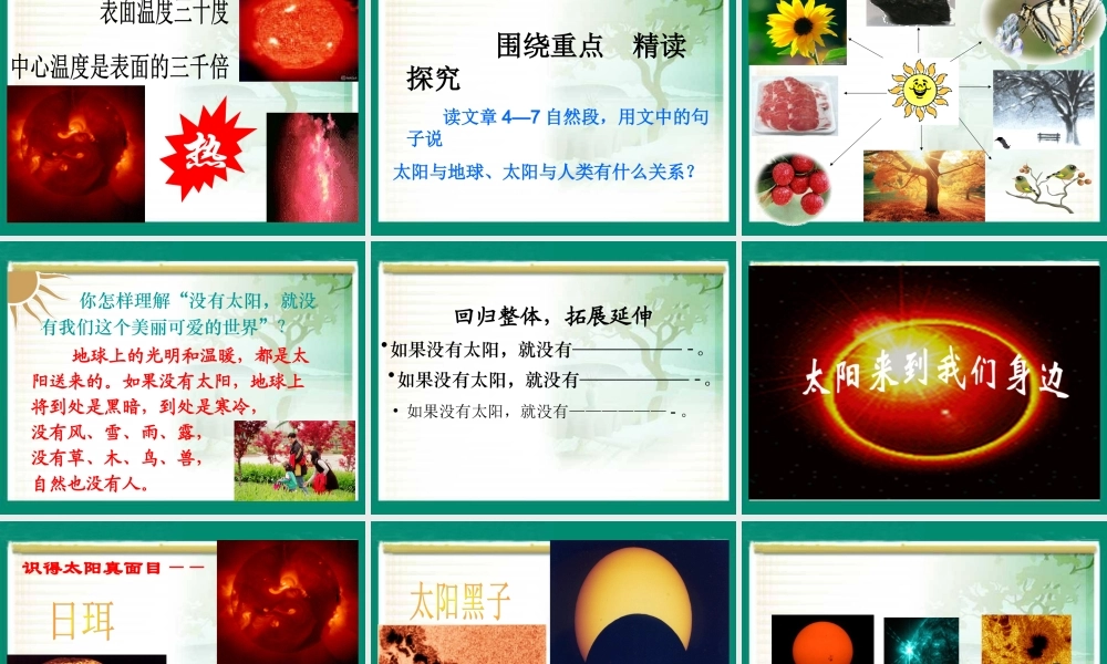 《太阳》教学课件1