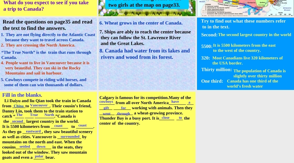 【新课标】人教版高中英语必修3Unit5_Canada-the_true_north-Reading