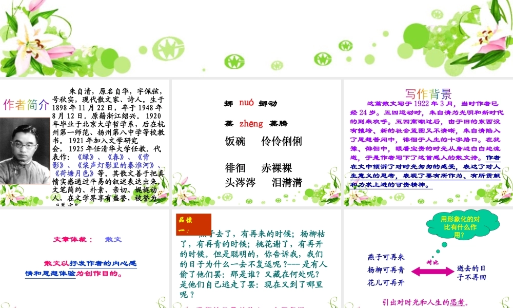 《匆匆》教学课件2