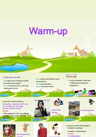 北师版英语必修1U1 Life Styles--Warm-up Lifestylesppt 课件