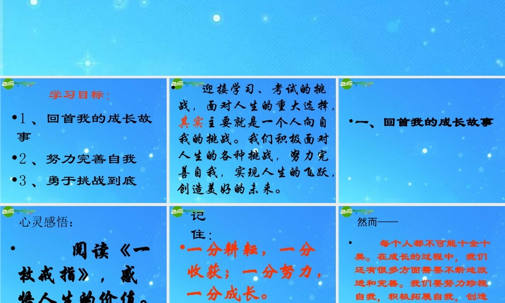 九年级政治 第五单元 第三节(自信走向未来)课件 湘教版 课件