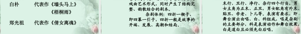 天津市武清区杨村四中高二语文(窦娥冤)课件 新人教版 课件