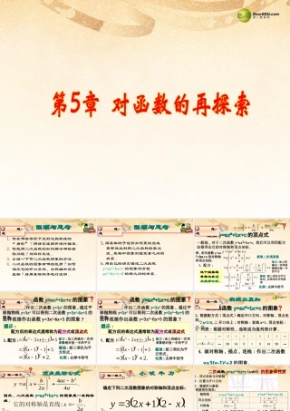 九年级数学下册 第5章对函数的再探索(回顾与总结)课件 青岛版 课件