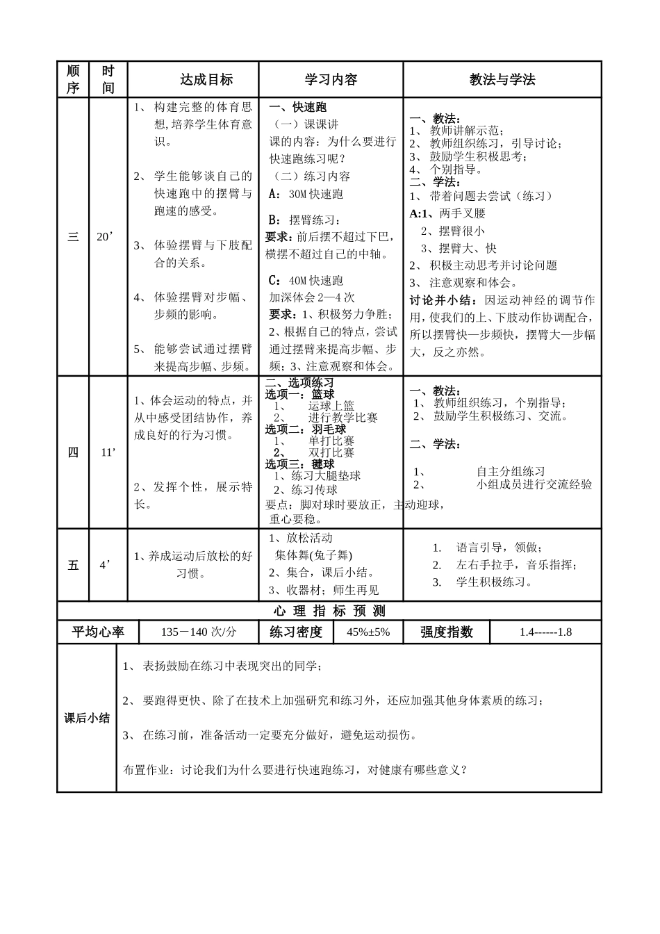 快速跑中步幅与步频的关系(教学设计）_第3页