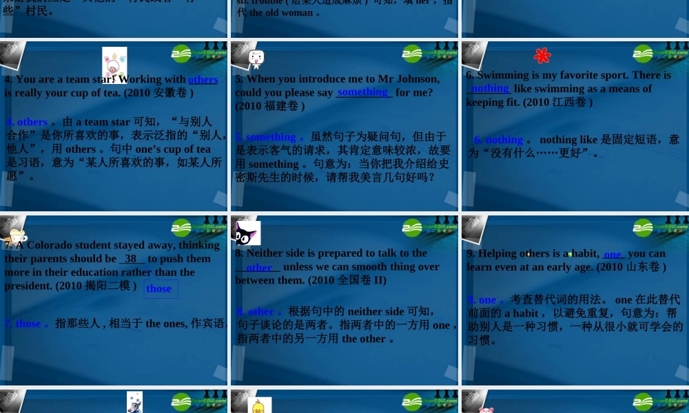 二轮复习课件：代词(语法)课件