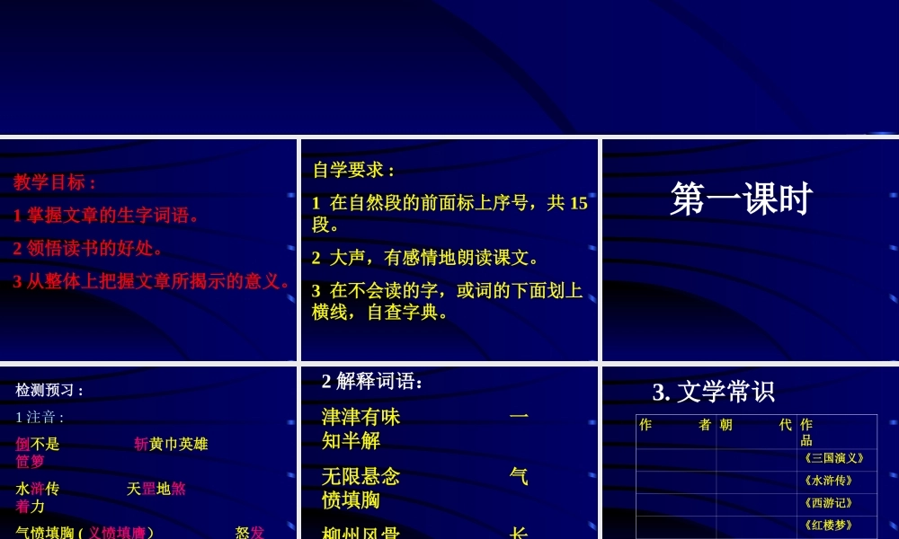 七年级语文忆读书课件2 语文版 课件