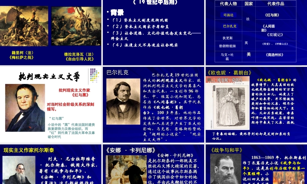 复习课件：19世纪以来的世界文学艺术[课件8]