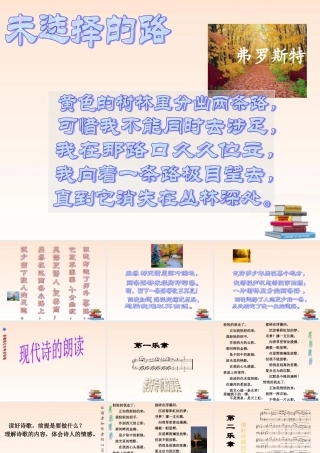 七年级语文下册 (未选择的路)教学课件 人教新课标版 课件